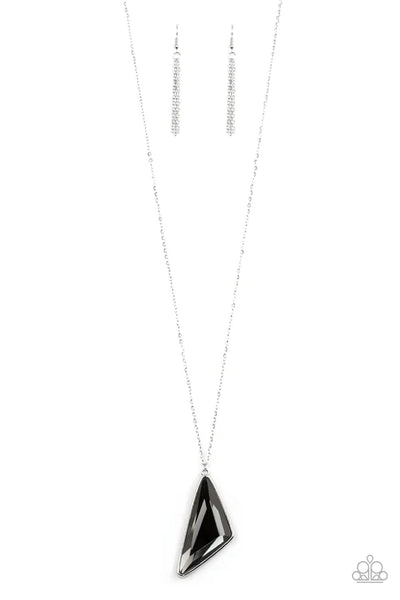 Ultra Sharp - Silver Paparazzi Necklace (PZ-5208)