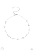 Public Display of Affection - Silver Heart Choker Necklace - Paparazzi