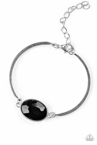 Paparazzi Definitely Dashing Black Clasp Bracelet (PZ-4568)