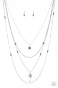 Key Keynote - Blue Necklace - Paparazzi Accessories (PZ-1122)