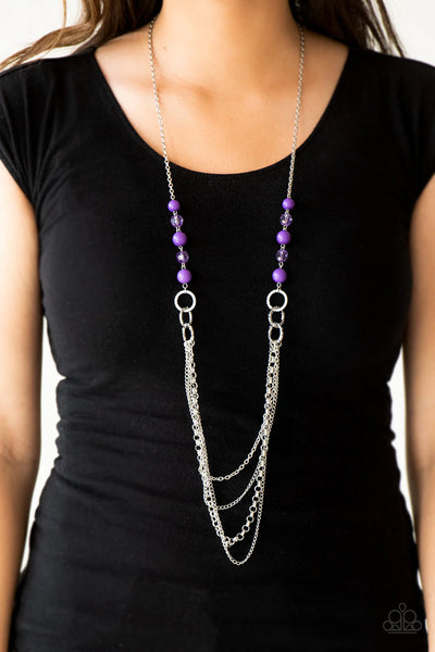 Vividly Vivid - Purple Necklace Vendor Paparazzi Accessories (PZ-4586)