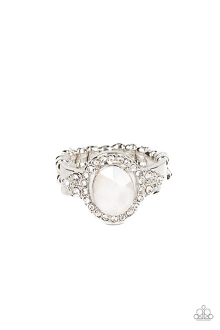 Dazzling I Do's - White Paparazzi Ring (Fashion Fix Exclusive) (T70)