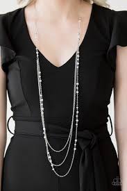 Colorful Cadence - White Paparazzi Necklace (PZ-1028)
