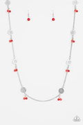 Color Boost - Red Paparazzi Necklace - (PZ-2577)