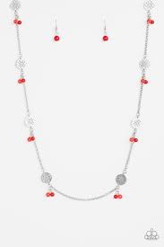 Color Boost - Red Paparazzi Necklace - (PZ-2577)
