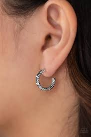 Wandering Wreaths - Silver Paparazzi Earrings