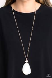Geometric Glow - rose gold - Paparazzi necklace (PZ-4654)