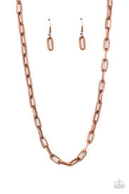 Boston Backdrop - Copper Paparazzi Necklace (PZ-672)