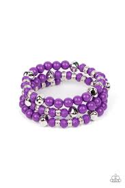Vibrant Verve - Purple Paparazzi Bracelet (PZ-1666)