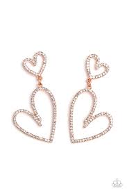 "Doting Duo" Copper Post Paparazzi Earrings (PZ-5387)