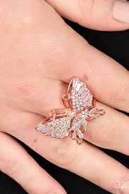 Fearless Flutter Paparazzi Copper Ring (T77)