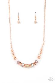 Turn Up The Tea Lights - Copper Paparazzi Necklace (PZ-2268)