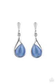 Pampered Glow Up - Blue Paparazzi Post Earrings (PZ-5291)