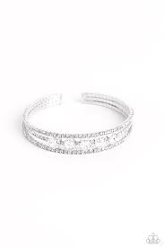 Lucid Layers - White Paparazzi Bracelet (PZ-3436)