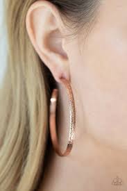 Rustic Radius - Copper - Paparazzi Hoop Earrings (PZ-5234)