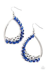Looking Sharp - Blue Paparazzi Earrings