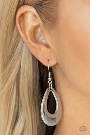 All Allure, All The Time - Silver Paparazzi Earrings