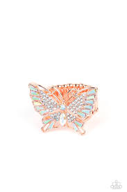 Fearless Flutter Paparazzi Copper Ring (T77)