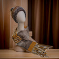 Golden/Taupe Country Craft Barn Scarf Set (SFS-3004)