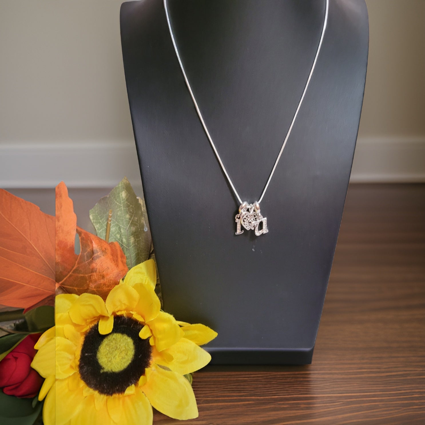 I Love U - Silver Country Craft Barn Necklace (#538)