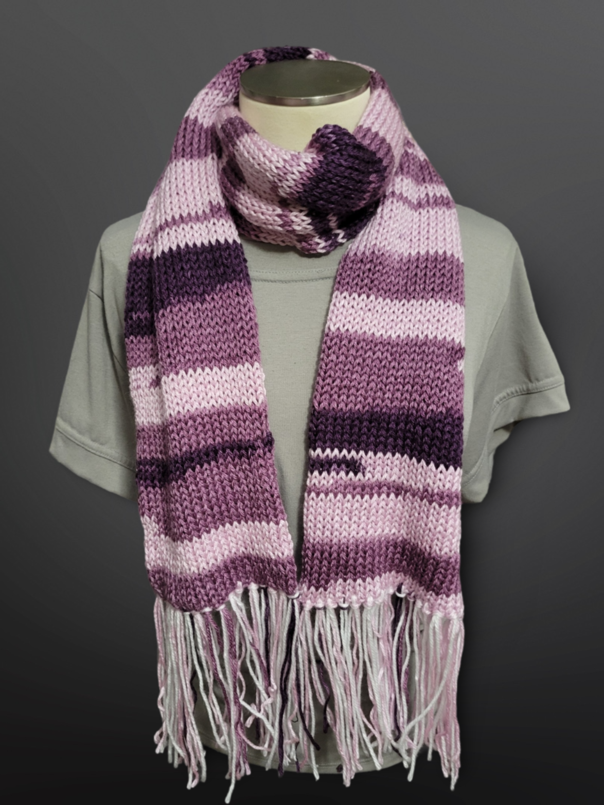 Grape Ombre - Purple Country Craft Barn Scarf Set (SFS-3002)