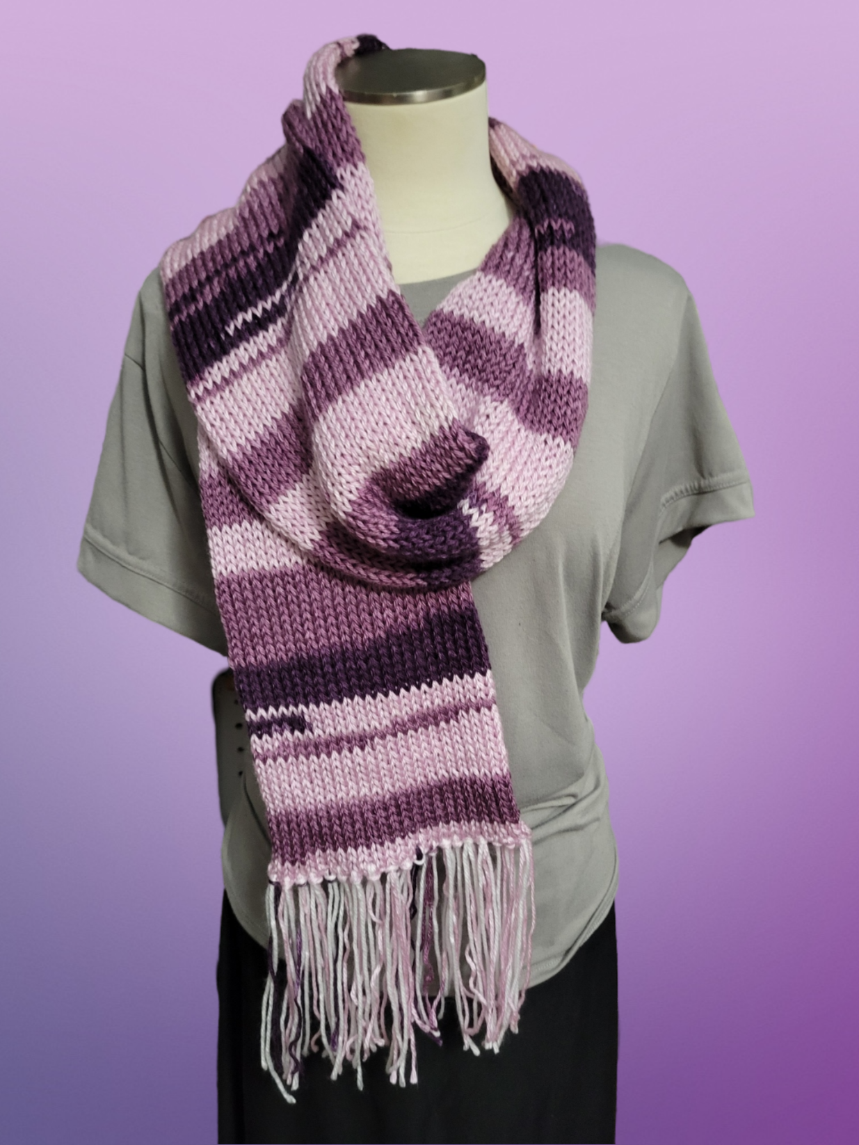 Grape Ombre - Purple Country Craft Barn Scarf Set (SFS-3002)