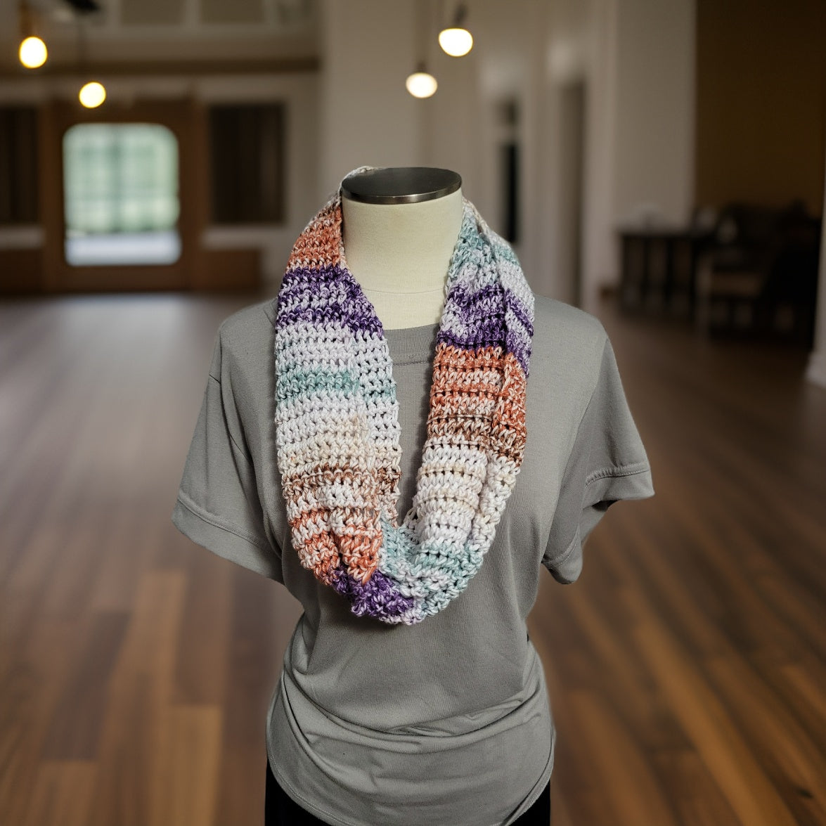 Sunsetting - Multi Colored Country Craft Barn Infinity Scarf (SC-1014)