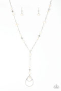 Sandstone Savannahs - White Stone and Silver Necklace (PZ-4451)