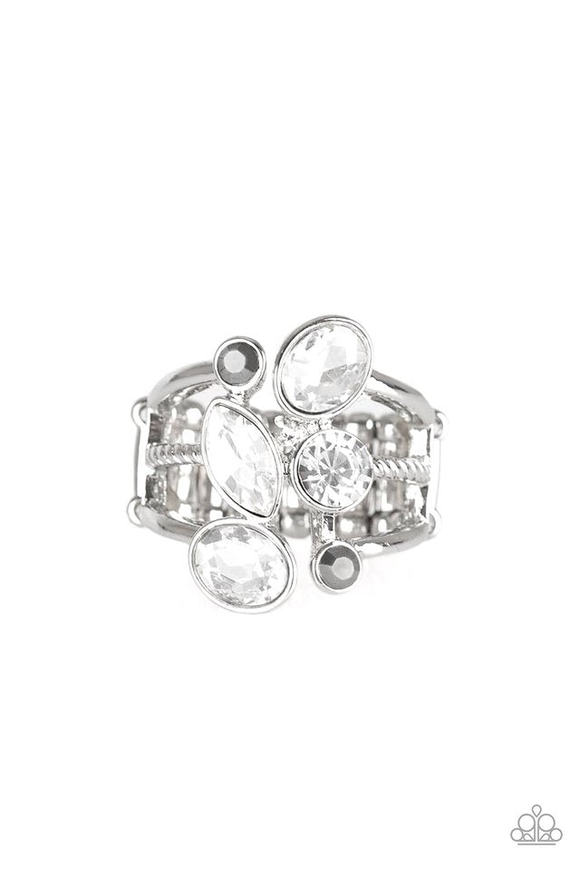 Metro Mingle - Silver Paparazzi Ring (R212)