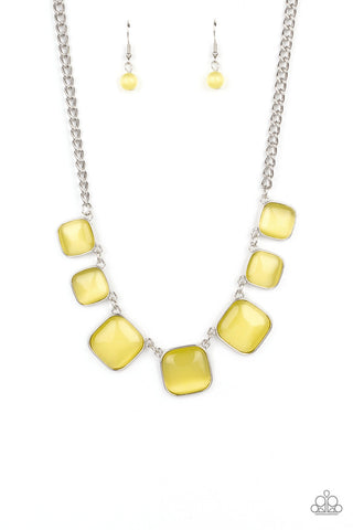 Aura Allure - Yellow Paparazzi Necklace