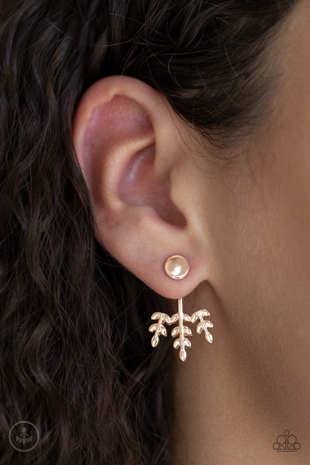Paparazzi Earrings - Autumn Shimmer - Rose Gold (PZ-1084)