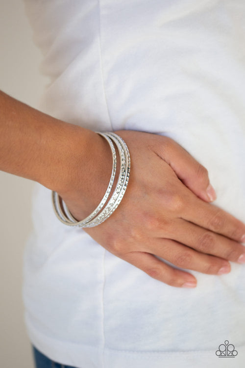 Casually Couture - Silver-Paparazzi Bracelets (PZ-1267)