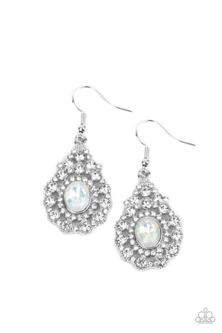 Celestial Charmer  - White Paparazzi Earrings (#4707)