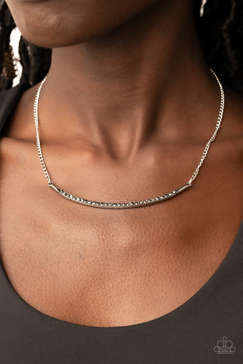 Collar Poppin Sparkle - Silver Paparazzi Necklace (#4318)