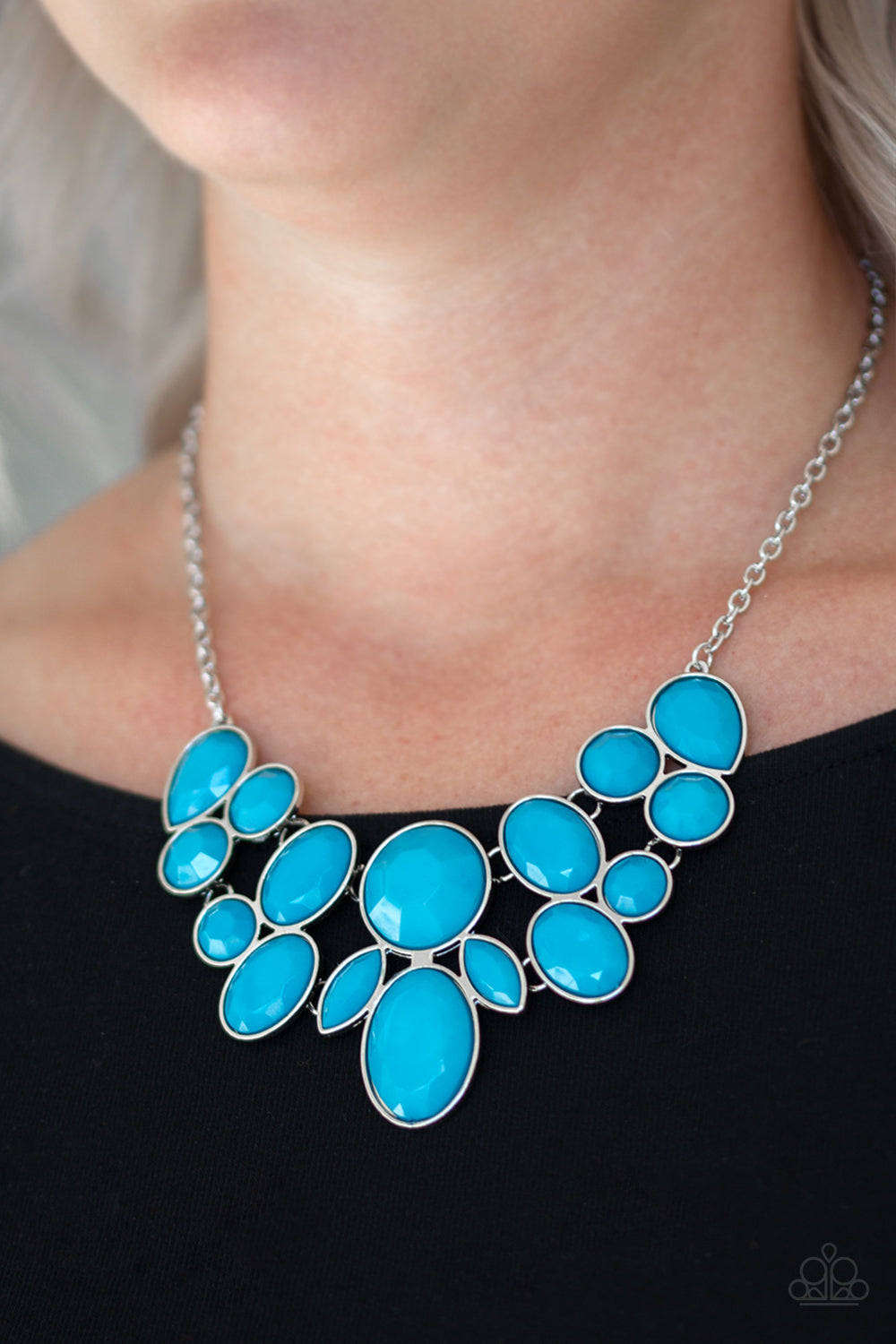 Paparazzi Necklace - Demi-Diva - Blue (PZ-777)