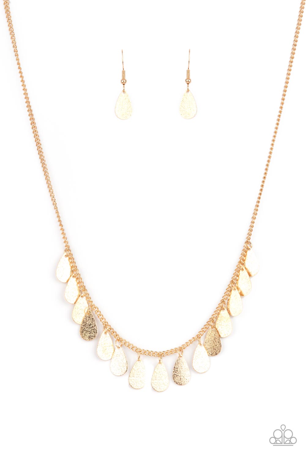 Eastern CHIME Zone - Gold Paparazzi Necklace (#2030)