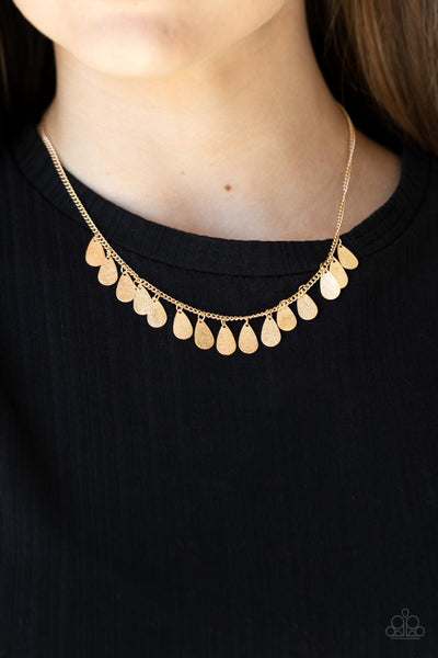Eastern CHIME Zone - Gold Paparazzi Necklace (#2030)