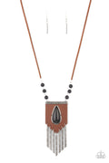 Enchantingly Tribal - Black Paparazzi Necklace (#4283)