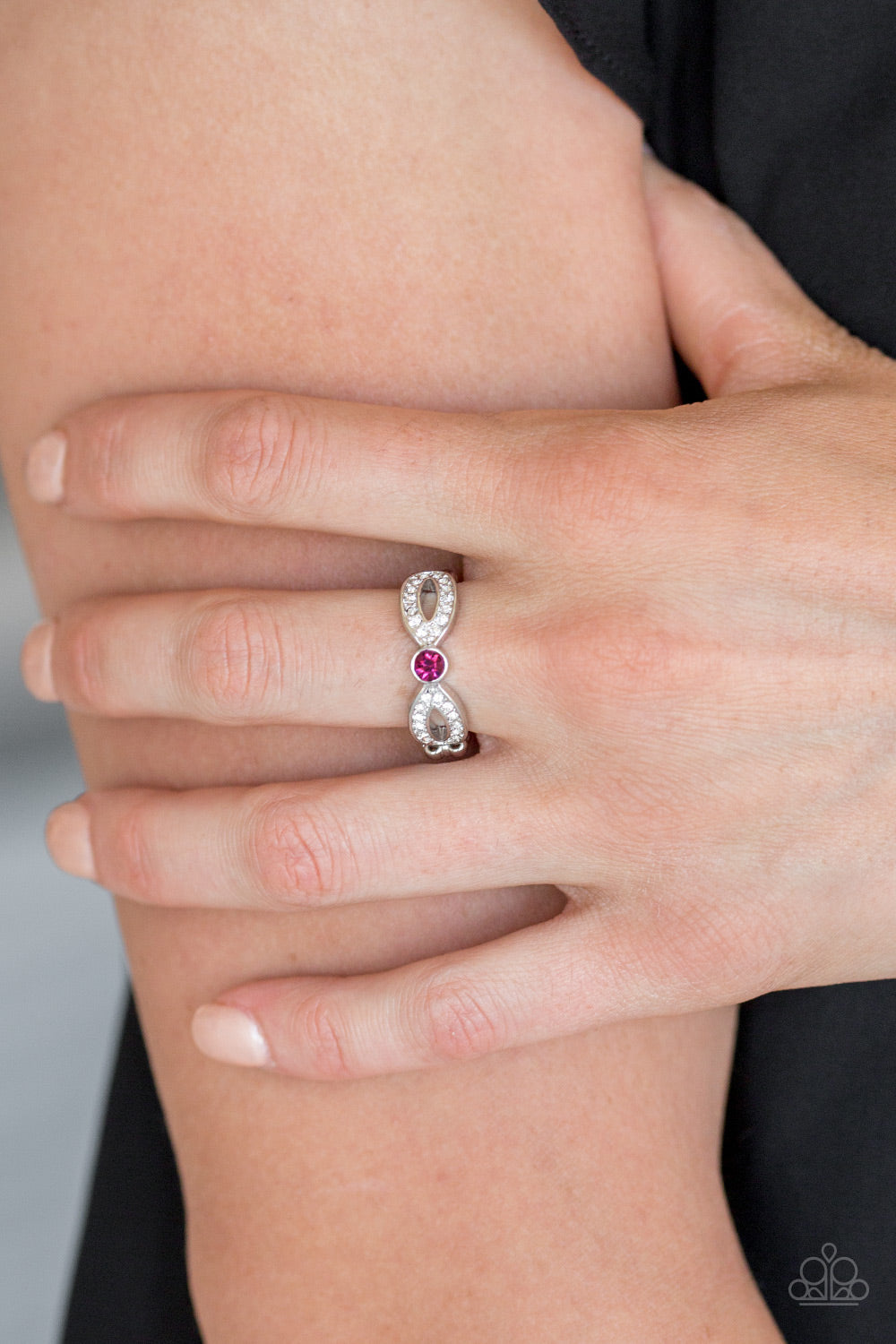 Extra Side Of Elegance - Pink-Paparazzi Ring (R156)