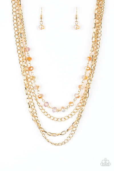 Extravagant Elegance - Gold Paparazzi Necklace