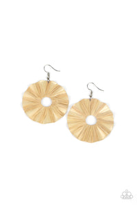 Fan the Breeze - Brown Paparazzi Earrings (#4458)