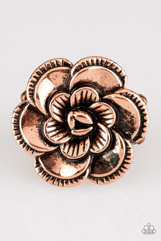 FLOWERBED and Breakfast - Copper-Paparazzi Ring (R268)