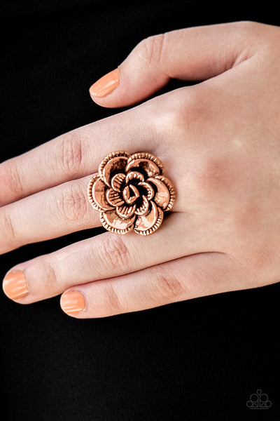 FLOWERBED and Breakfast - Copper-Paparazzi Ring (R268)