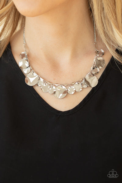 GLISTEN Closely - Silver Paparazzi Necklace
