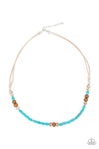 Groundbreaking Glamour - Blue Paparazzi Necklace (#4429)