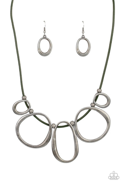 Historical Hipster - Green Paparazzi Necklace (#4442)