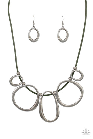 Historical Hipster - Green Paparazzi Necklace (#4442)