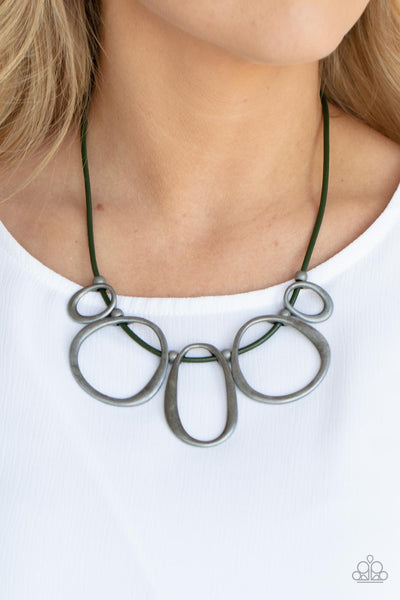 Historical Hipster - Green Paparazzi Necklace (#4442)
