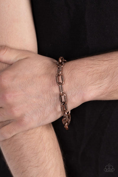 Industrial Infantry - Copper Paparazzi Men's Bracelet (#4374)