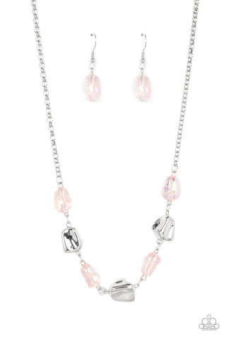 Inspirational Iridescence - Pink Paparazzi Necklace (#4870)